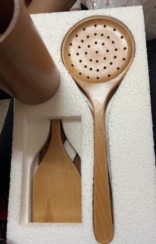 Wooden Utensils Set – طقم توزيع خشب 7 قطع photo review