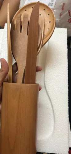 Wooden Utensils Set – طقم توزيع خشب 7 قطع photo review
